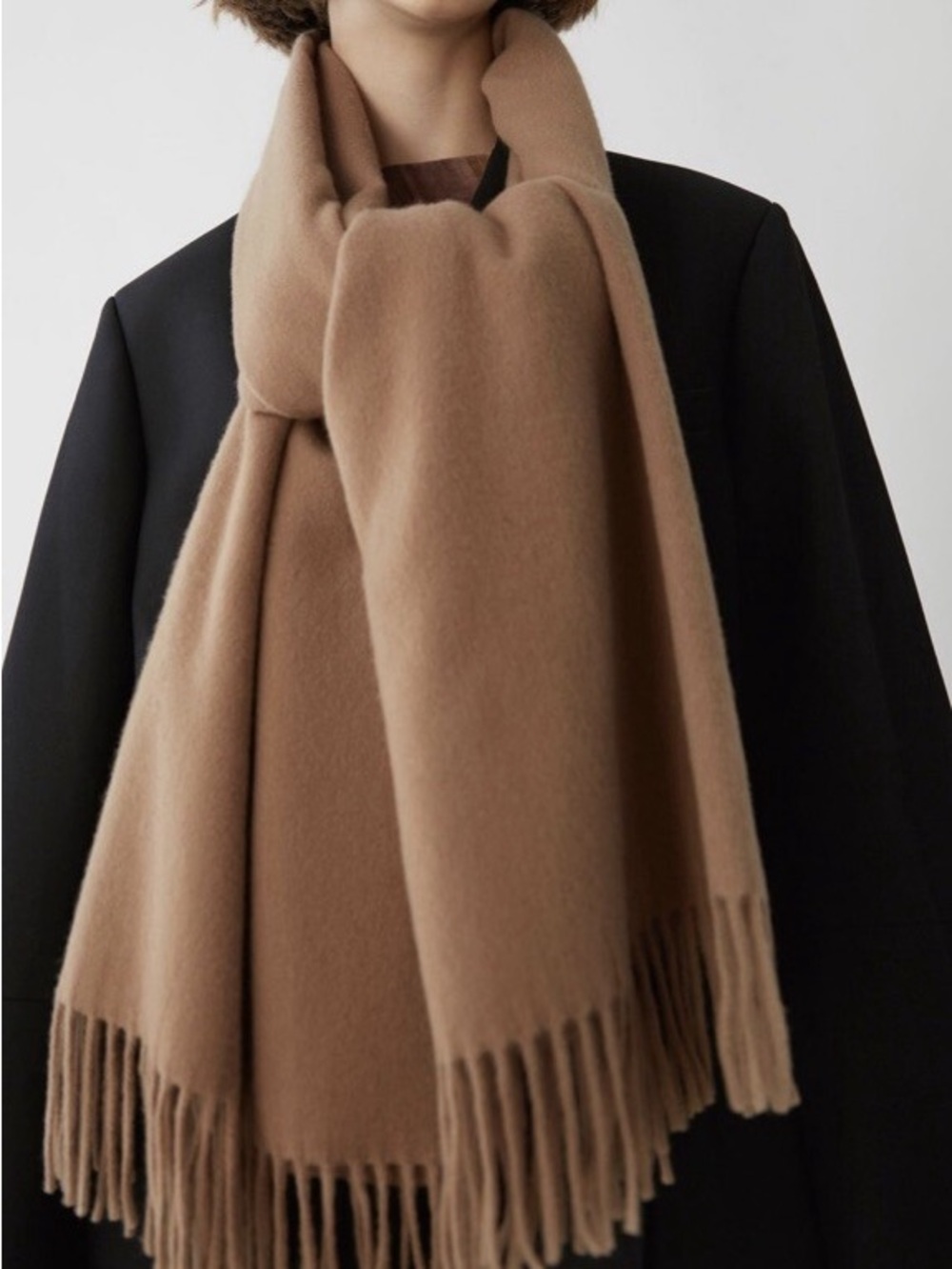 Acne Studios Oversized Scarf in Caramel Brown